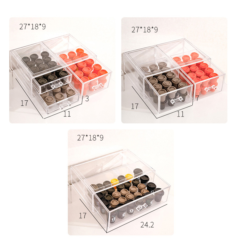 TMJ PP - 586 ODMテーブルトップクリアアクリルネップレッソコーヒーカプセルポッドホルダーディスプレイスタンド