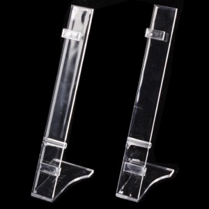 TMJ PP - 587クリアアクリルシングルウォッチディスプレイラックホルダーは、プラスチック製の腕時計の表示スタンド